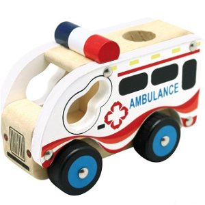 Auto - Ambulance dřevěné (Bino)