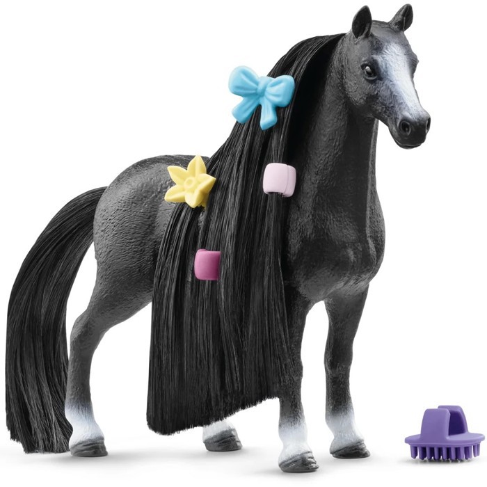 Schleich - Kůň s česací hřívou, Quarter Horse klisna černá