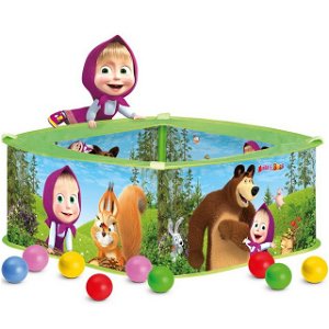 Bazének s balónky - Máša a Medvěd, 50 ks balónků (Bino)