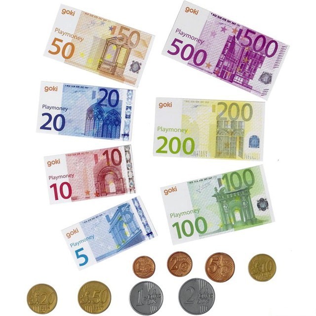 Prodejna - Dětské euro peníze, 116ks (Goki)