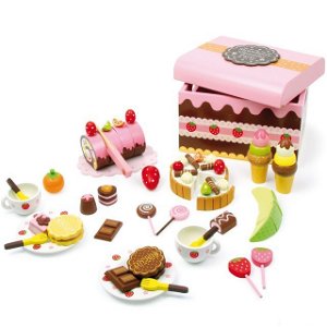 Dekorace prodejny - Velký box dřevěných sladkostí (Small foot)