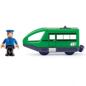 Vláčkodráha vláčky - Elektrická lokomotiva, Moderní zelená (Woody)