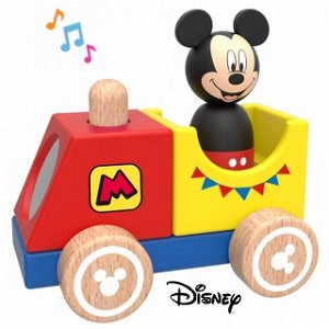 Vlak dřevěný - Vláček s Mickeym se zvukem (Disney Derrson)