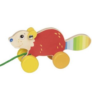 Tahací hračka - Bobr menší dřevěný (Goki)