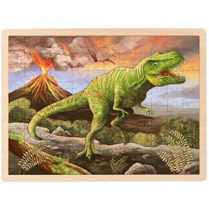 Puzzle na desce - Velké A3, Dinosaurus T-Rex, 96ks (Goki)