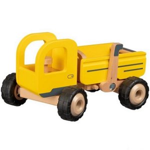 Auto - Dřevěný náklaďák s gumovými koly (Goki)