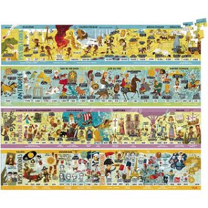 Puzzle z kartónu - Historie 4v1, 400 dílků (Vilac)