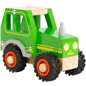 Auto - Traktor zelený dřevěný (Small foot)