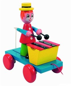 Tahací hračka - Xylofón klaun (Woody)