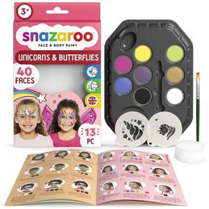 Snazaroo - Sada 8 barev na obličej, Jednorožci a motýli