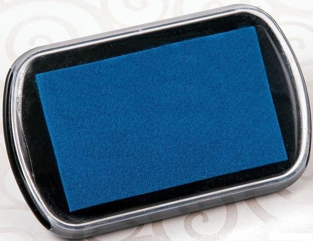 Razítkovací polštářek - Velký, barva modrá