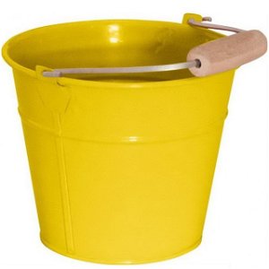 Zahradní nářadí - Kyblík žlutý, kov (Woody)