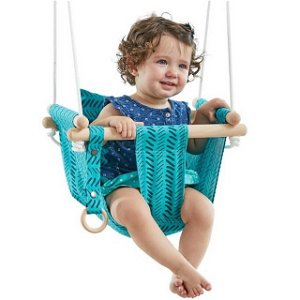 Houpačka - Dětská textilní 100% bavlna tyrkysová