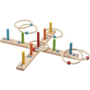 Hra s kroužky - Házení kroužků na kříž barevné (Goki)