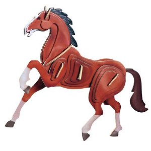 3D Puzzle barevné - Kůň