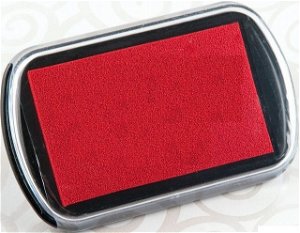 Razítkovací polštářek - Velký, barva červená
