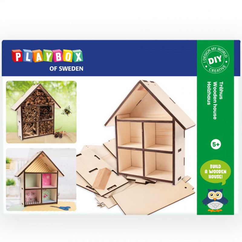 Kreativní sada - Domeček pro hmyz dřevěný (Playbox)
