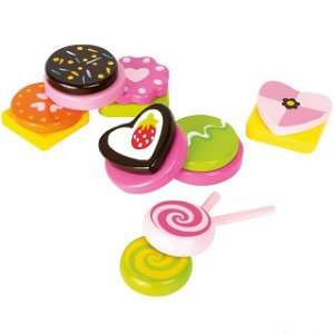 Dekorace prodejny - Set dřevěných sladkostí (Legler)