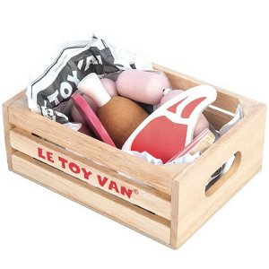 Dekorace prodejny - Uzeniny v bedýnce dřevěné (Le Toy Van)