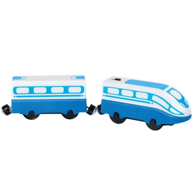 Vláčkodráha mašinka - Elektrická s pohonem, Modrý osobní vlak (Bino)