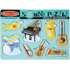 Puzzle muzikální - Hudební nástroje, 8ks (M&amp;D)
