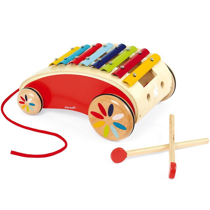 Tahací hračka - Vozík s xylofónem Red Tatoo (Janod)