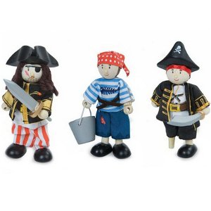 Panenky do domečku - Piráti postavičky, 3ks (Le Toy Van)