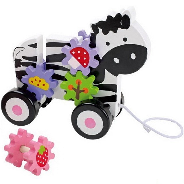 Tahací hračka - Zebra a ozubená kola (Smaal foot)
