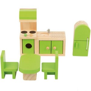 Nábytek pro panenky - Kuchyň dřevěná (Legler)