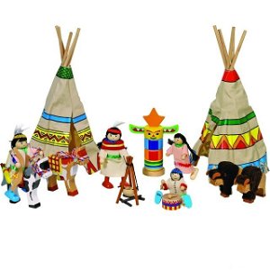 Panenky do domečku - Indiáni ve vesnici, 14 dílů (Goki)