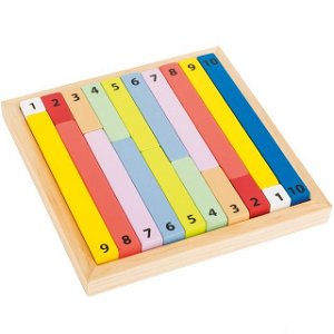 Školní pomůcka - Počítací dřevěné tyčky na desce (Legler)