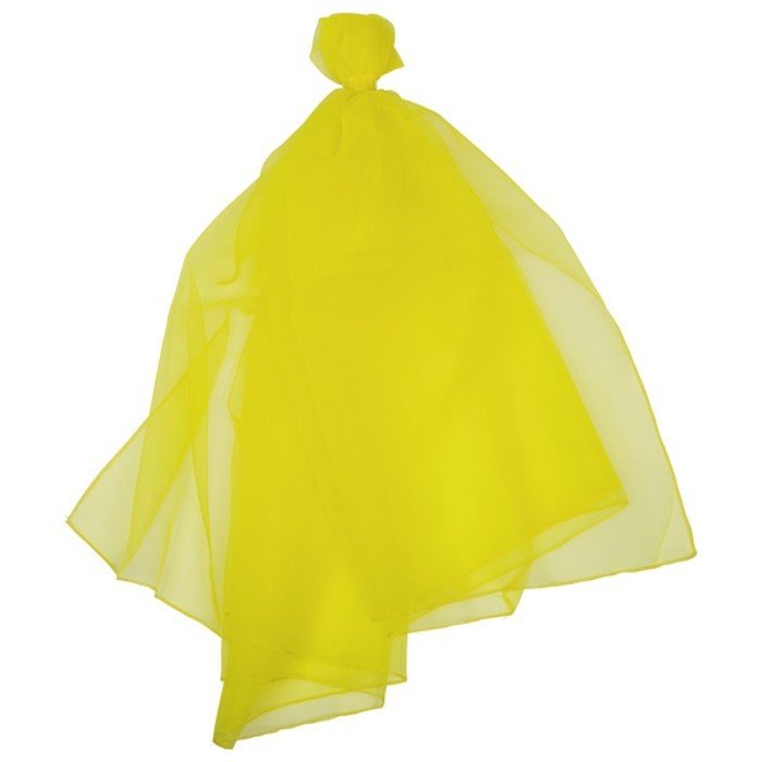 Žonglovací šátek - Šifonový žlutý 140x140cm (Goki)