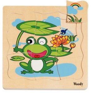 Puzzle výukové - Vývoj žáby, 20ks (Woody)