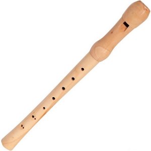 Hudba - Flétna dřevěná 32cm, přírodní (Bino)