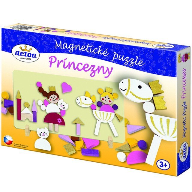 Puzzle magnetické - Princezny dřevěné (Detoa)