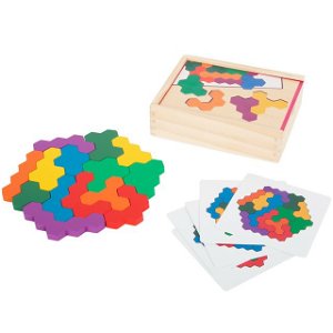 Mozaika - Dřevěná logická hra hexagony (Small foot)