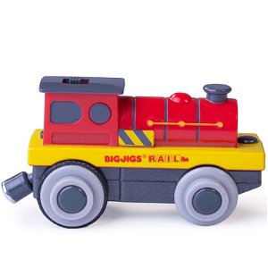 Vláčkodráha mašinka - Elektrická lokomotiva, Červený silák (Bigjigs)