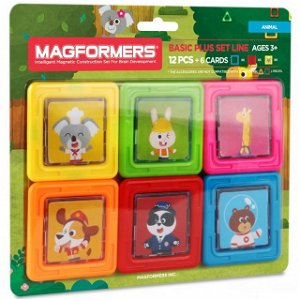 Magformers - Kartičky zvířátka, 12 ks