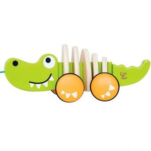 Tahací hračka - Krokodýl s kmitajícím ocasem (Hape)