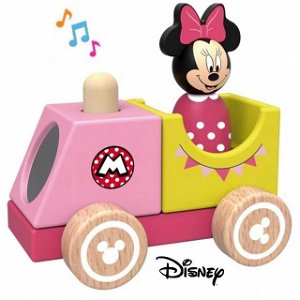 Vlak dřevěný - Vláček s Minnie se zvukem (Disney Derrson)