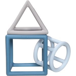 Label Label Silikonové kousátko Geometric, modré