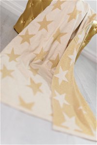 Pletená deka - zlaté hvězdy