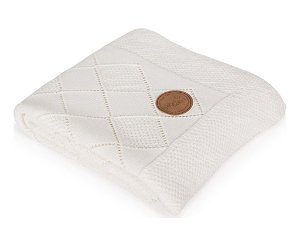 CEBA Deka pletená v dárkovém balení 90 x 90 rýžový vzor krémová