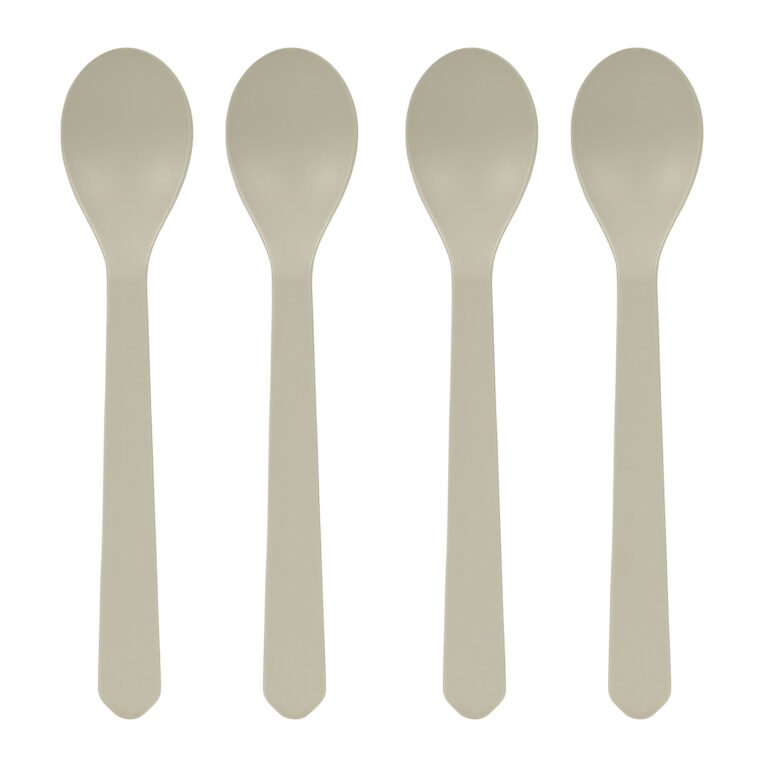 Spoon Set Geo 4pc warm grey