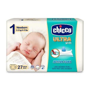 CHICCO Pleny jednorázové Ultra Soft Newborn (2-5 kg) 27 ks