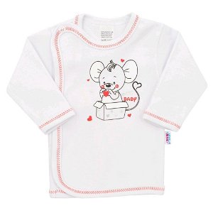Kojenecká košilka New Baby Mouse bílá Bílá 68 (4-6m)