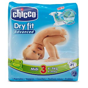 CHICCO Pleny jednorázové Dry Fit Midi (4-9 kg) 21 ks