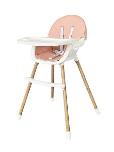 Jídelní židlička Ecotoys růžová, HA-004