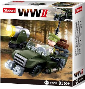 Sluban WWII M38-B0678B 4into1 Hlídkový Jeep