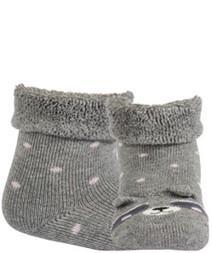 WOLA Ponožky kojenecké froté s oušky holka Ash 12-14